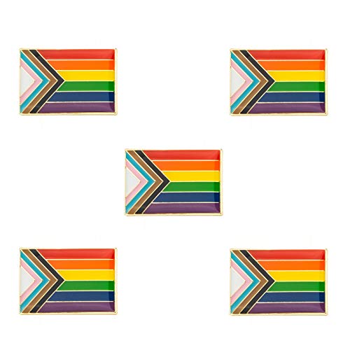 5 Stück Fortschritt Stolz Abzeichen Brosche Emaille Anstecknadel - Pack5 Progress