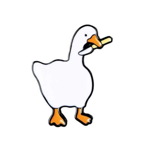 Ruluti 1pc Tier Gans Emaille-brosche, Metall-Legierung Schmuck-Revers-Abzeichen Zubehör Für Kleidersack - 