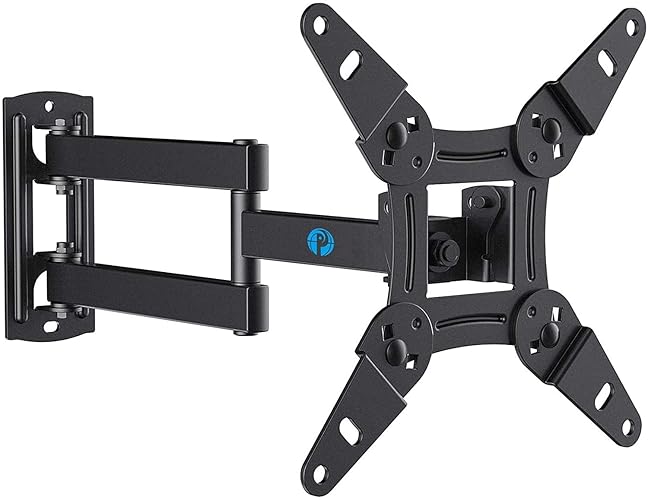Pipishell Full Motion TV Monitor Wall Mount Bracket Swivel Tilt Extension Rotation for Echo Show 21/15 and Most 13-42 Inch LED LCD Flat Curved Screen TVs & Monitors, Max VESA 200x200mm up to 44lbs
