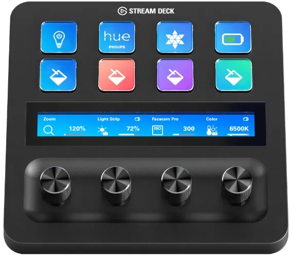 Elgato - Stream Deck + Full-size Wired USB Keypad with - Black