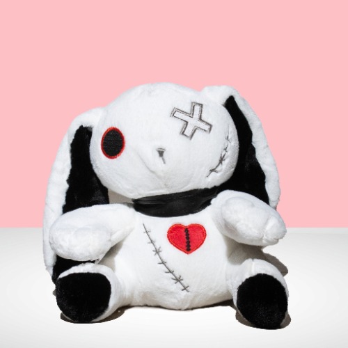 Whitchy - Dark Punk Rabbit Plush Toy (White) - 25cm