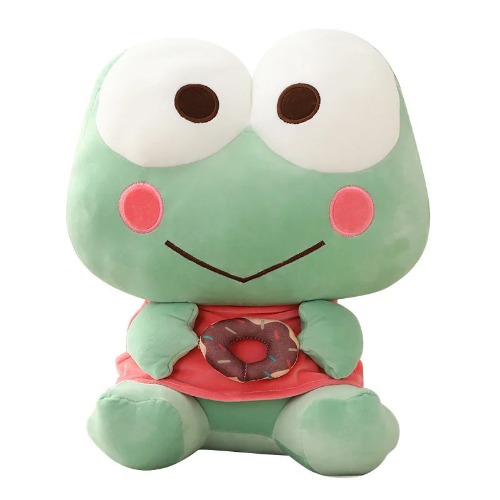 Soft Plushie Frog Hugging Pillow - 35cm / green