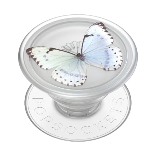 PopSockets Plant-Based Phone Grip with Expanding Kickstand, Eco-Friendly - Whisper Moth Translucent - Whisper Moth Translucent