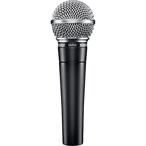 Shure SM58 Pro XLR Dynamic Microphone - Professional Studio & Live Performance Cardioid Mic for Vocals, Podcasting, and Recording (SM58-LC) - No Cable
