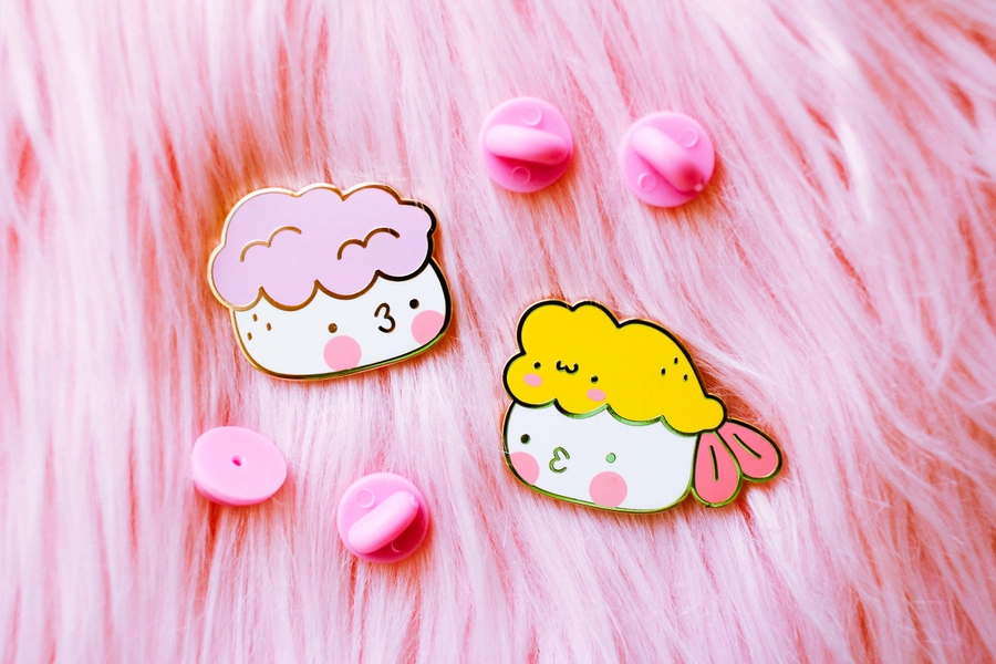 Nigiri Pals - Hard Enamel Pins (Your Choice of Style)