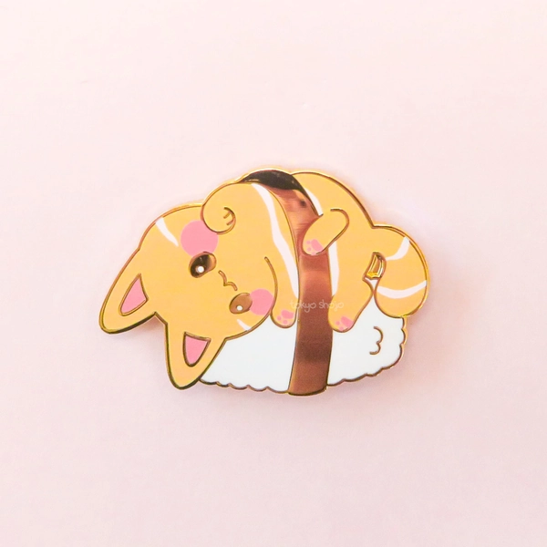 Salmon Sushi Cat Pin - Enamel Pin Set - Cute Kawaii Japan Pin