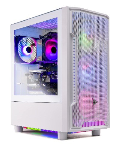 Skytech Archangel Gaming PC Desktop – AMD Ryzen 5 5600X 3.7 GHz, NVIDIA RTX 3060 Ti, 1TB NVME SSD, 16GB DDR4 RAM 3200, 600W Gold PSU, 11AC Wi-Fi, Windows 11 Home 64-bit - 5600X | 3060 Ti