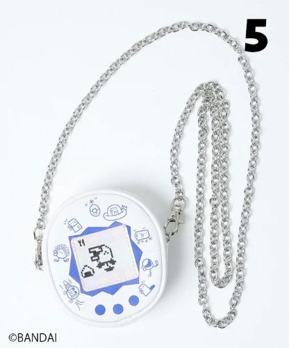 [NEW] Tamagotchi Mini Shoulder Pouch WEGO Japan [APR 2023] | 5.White Pettern