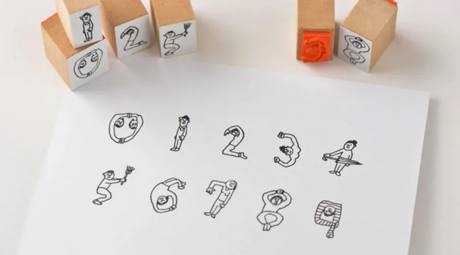 Stamp Set (Human Numbers) - Hobonichi Techo 2023