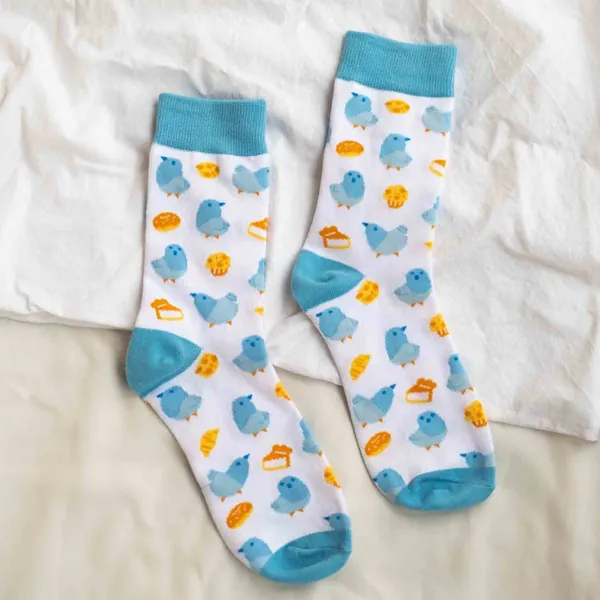Pigeons and pastries crew socks
