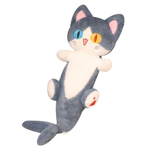 Soft Plush Shark Cat Pillow - Gray / 50cm