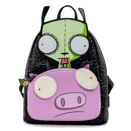 Loungefly Nickelodeon Invader Zim Gir Pig Doom Womens Double Strap Shoulder Bag 