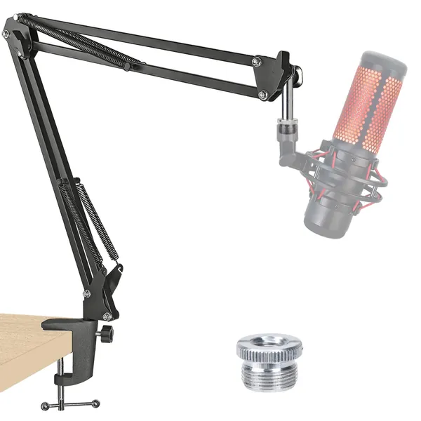 QuadCast Boom Arm Mic Stand, Adjustable Suspension Boom Scissor Arm Stand for HyperX QuadCast, QuadCast S – RGB USB Condenser Microphone by SUNMON