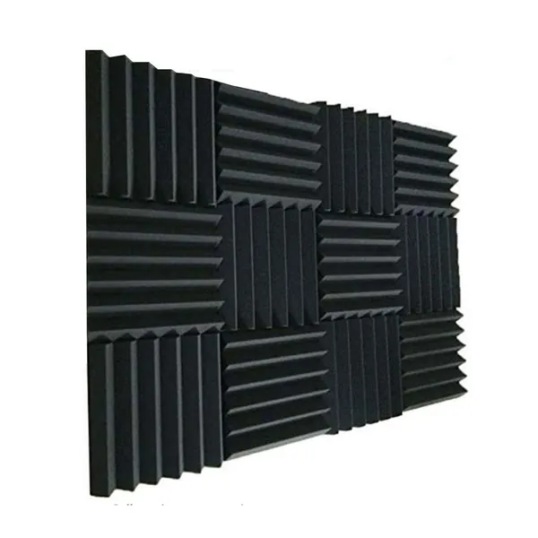 12 Pack Acoustic Foam Panels 2" X 12" X 12" Soundproofing Studio Foam Wedge Tiles Fireproof - - Ideal for Home & Studio Sound Insulation (black)
