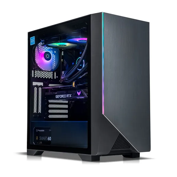 Thermaltake Computer System Rapture V2 - AMD Ryzen 5-3600 / RTX 3060 / AIO / H550 ARGB, Black (CA-4W2-00D1WA-01)