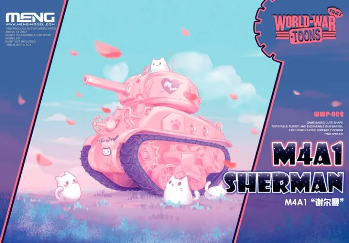 Meng Models - Pinky M4A1 Sherman U.S Tank in Pink 