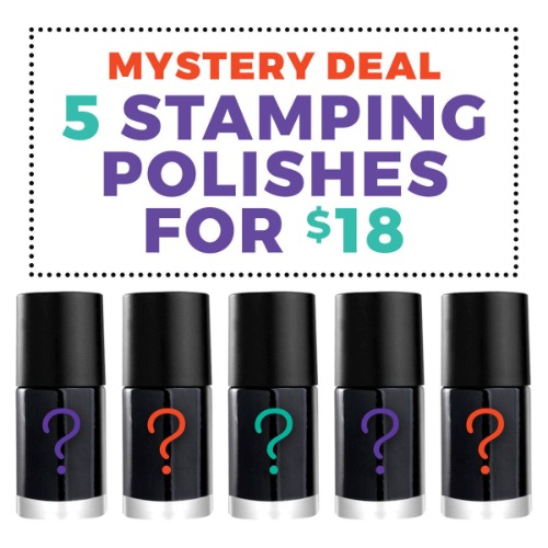 **Hot Mystery Deal**  -  5 Nail Stamping Polishes for $18!  Random Assortment - Original Value at $35 (1 Per Customer) | Default Title