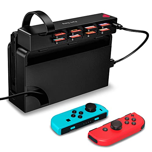 Park Sung Switch Game Switcher, Switch Game Card Reader, 8-in-1 Game Cards Holder, Quick Switching Adapters for Switch/Switch OLED (4 for Game+4 for Storage) - Switcher switching