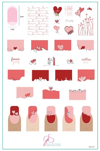 Forever Yours (CjSV-44) Steel Nail Art Stamping Plate | Default Title