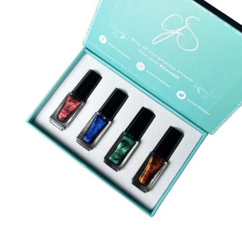 Stamping Polish Kit - Shifting Color Stamping Polish (Semi-Sheer 4pk) 5 Free Formula | Default Title