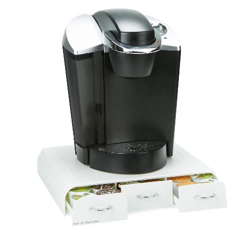 Mind Reader Anchor Coffee Pod Drawer, 12.25 x 13.5 x 2.5, White - White Holder