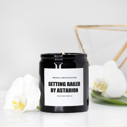 Getting Railed by Astarion | Candle Ceramic 8oz | Baldur's Gate - Black