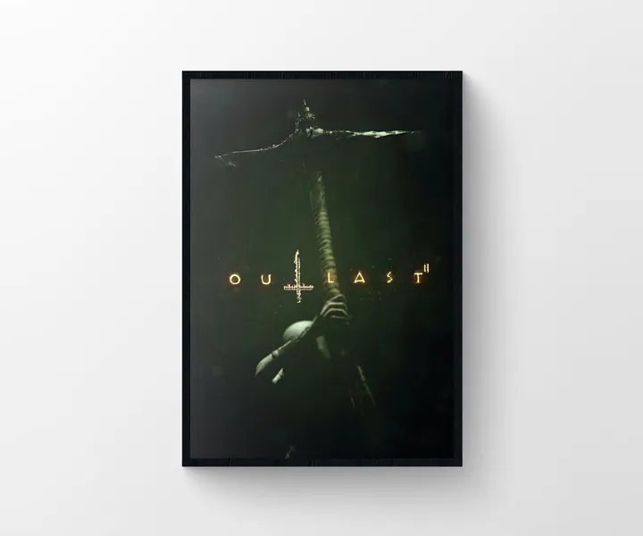 Outlast Video Game Poster, Psychological Horror, Survival, Gaming Gift, Premium Print, Printable Movie Poster, UHD