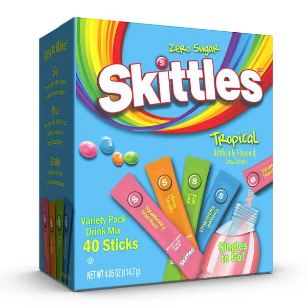 Skittles Singles To Go-Tropical Flavors: 40 Count