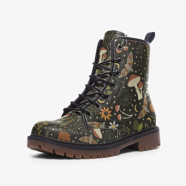 Mushrooms Combat Boots