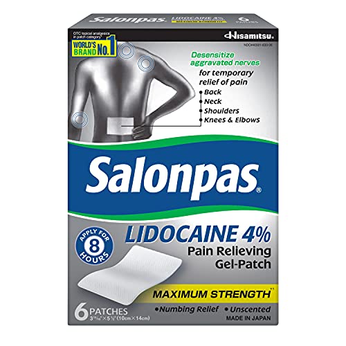 Salonpas, Gel-Patch, 6 count, for Back, Neck, Shoulder, Knee Pain and Muscle Soreness