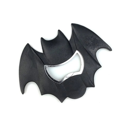 Bat Shape Bottle Opener Fridge Magnet Halloween Goth Homeware Gift - Black / China