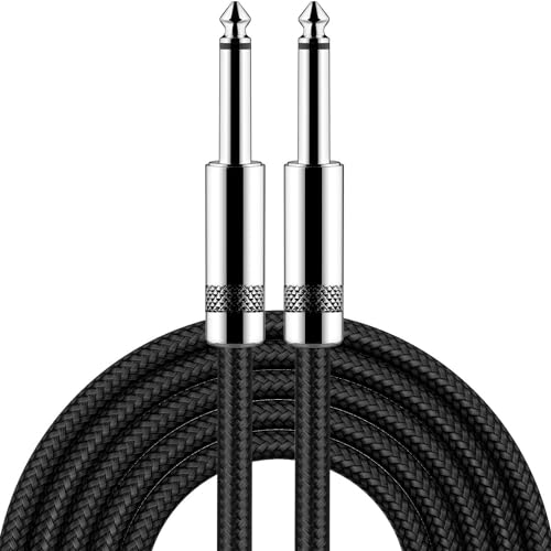 New bee Guitar Cable 20 ft Electric Instrument Cable Bass AMP Cord 1/4 Straight to Straight for Electric Guitar, Bass Guitar, Electric Mandolin, Pro Audio (Straight Angle) - 20FT - Straight