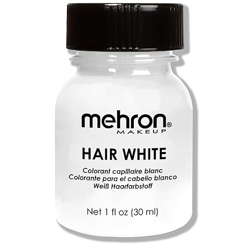 Mehron Makeup Hair White | 4.5 oz (133 ml) (White) - White