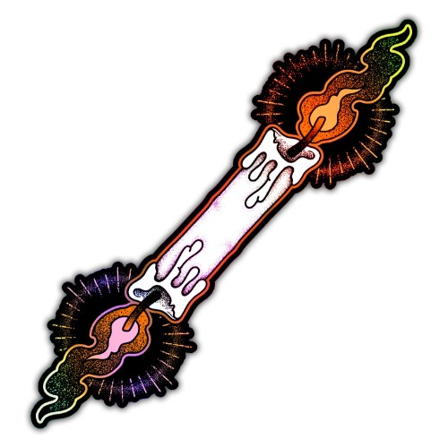 Burnt Out Sticker - Holographic | 