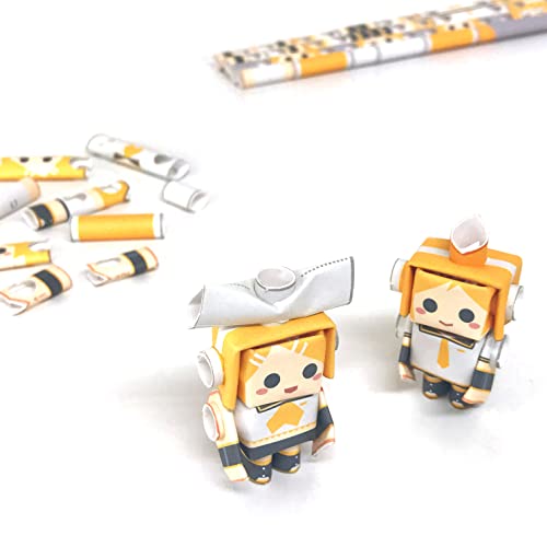 PIPEROID Hatsune Miku Series Rin & Len - Japanese 3D Paper Puzzle DIY Robot kit for Kids and Origami Kit for Adults - Rin & Len