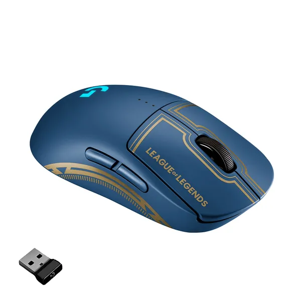 Logitech G PRO Wireless Gaming Mouse - Lightspeed, Hero 25K Sensor, 25,600 DPI, RGB, 4-8 Customizable Buttons, Ambidextrous, Official League of Legends Edition - G Pro Mouse - League of Legends Edition Mouse only