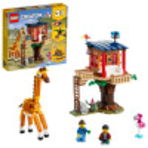 Lego Creator 3in1 Safari Wildlife Tree House 31116 Building Kit Featuring a House Toy, Biplane Toy and Catamaran Toy; Best Building Sets for Kids Who Love Imaginative Play, New 2021 (397 Pieces) - Tree House