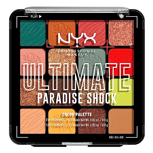 NYX PROFESSIONAL MAKEUP, Ultimate Shadow Palette, Eyeshadow Palette - Paradise Shock - Paradise Shock