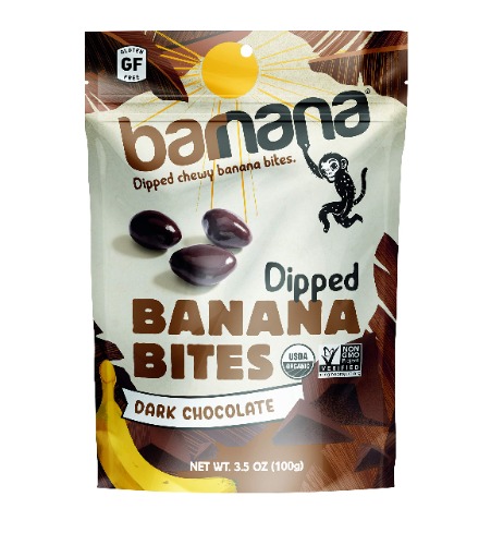 Barnana Organic Chewy Banana Bites - Dark Chocolate - 3.5 Ounce (Pack of 1) - Dark Chocolate 3.5 Ounce (Pack of 1)