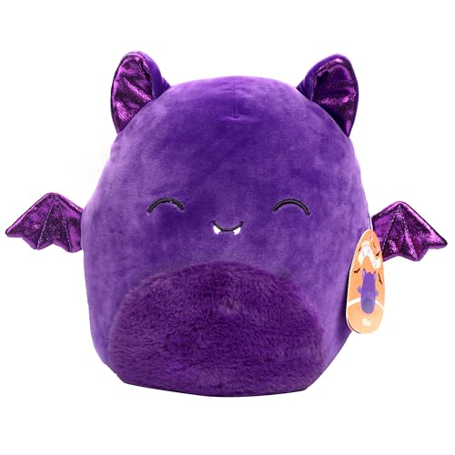 Squishmallows 10" Blas The Purple Bat Officially Licensed Kellytoy Plush - Collectible Soft & Squishy Stuffed Animal Toy - Add to Your Squad - Gift for Kids, Girls & Boys - 10 Inch - Purple