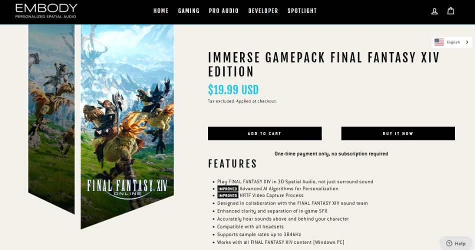 IMMERSE GAMEPACK FINAL FANTASY XIV EDITION