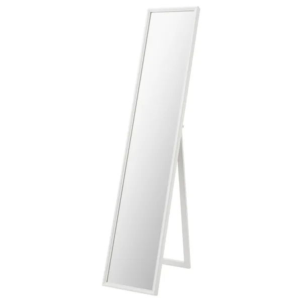 FLAKNAN Oglindă cu suport - alb 30x150 cm