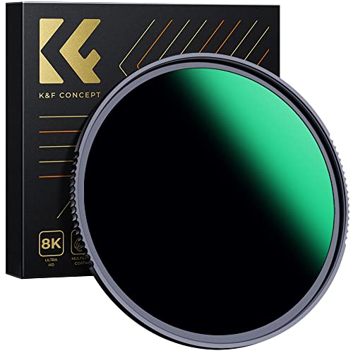 K&F Concept 105mm ND1000 (10-Stop Fixed Neutral Density) ND Filter with 28 Multi-Coated Optical AGC Glass Waterproof Camera Lens Filter- for Long Exposure Photography (Nano-X Series) - 105mm