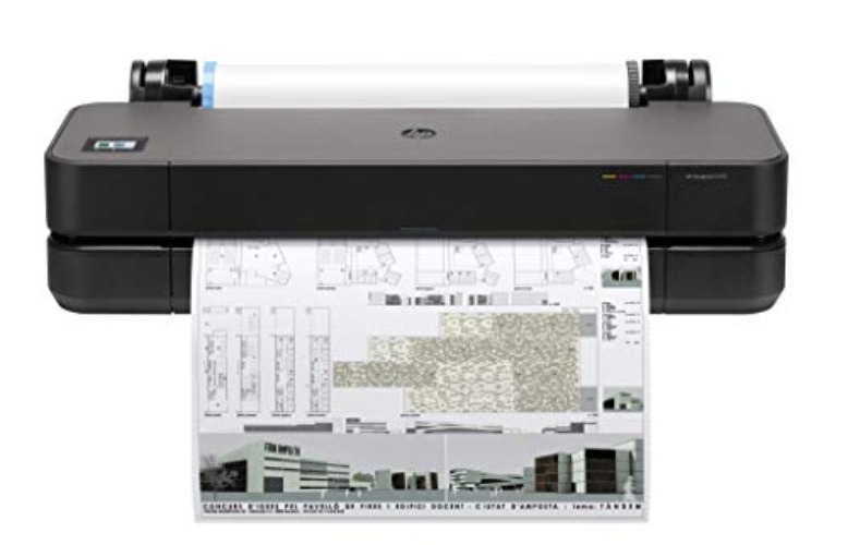 HP DesignJet T210 Large Format 24-inch Plotter Printer, with Modern Office Design (8AG32A), Black - 24-inch Plotter