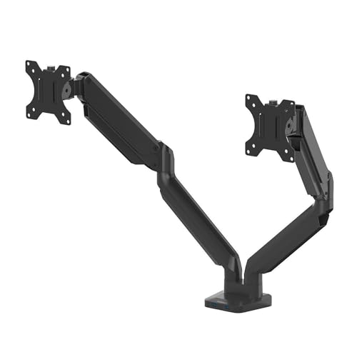 Fellowes Platinum Series Dual Arm VESA Mount for Monitor Upto 10 - 27-Inch,Black,8042501 - Black - Double Arm