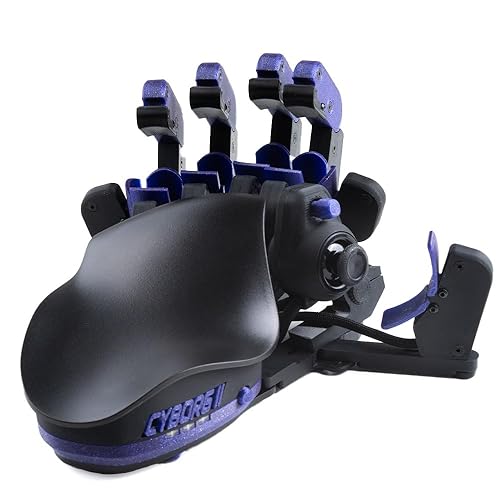 AZERON Gaming Keypad – Programmable One Handed Gaming Keyboard for PC Gaming – with Hall effect Analog Thumbstick and 30 Programmable Keys – 3D Printed Customized Keypad – for Righties (Galaxy Purple, Cyborg II) - Cyborg II - Galaxy Purple