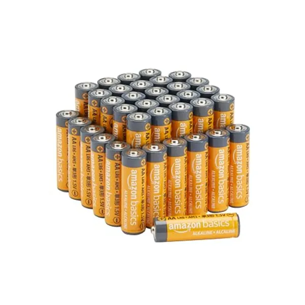 Amazon Basics 36-Pack AA Alkaline High-Performance Batteries, 1.5 Volt, 10-Year Shelf Life - 36 Count (AA/LR6)