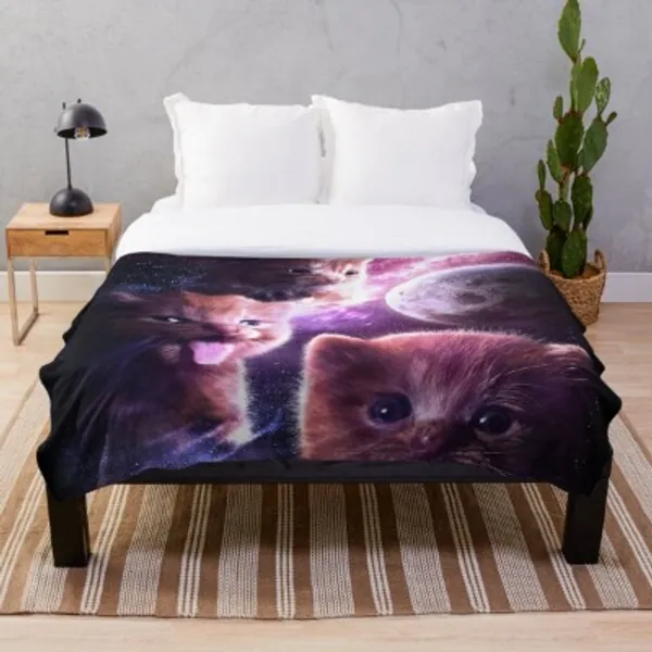 Three Degenerate Moon  Throw Blanket by tcjfosters