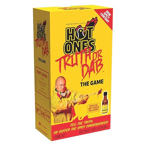 Hot Ones Truth or Dab The Game - Hot Sauce Included (Ages 17+)