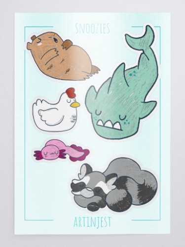 Snoozies Stickers Set 1